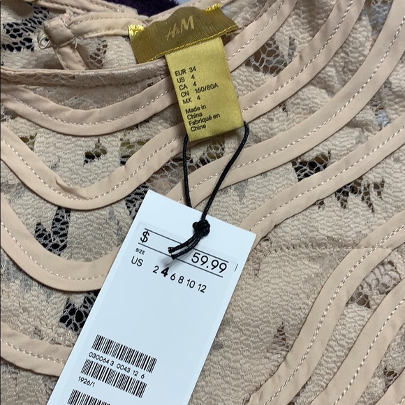 NWT H&M nude open back dress size 4 - Picture 3 of 4